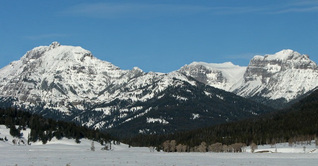Peaks Near the Head of Soda Butte Creek Just Before Cooke City MT