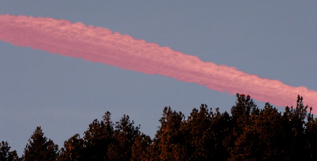 Pink Dawn Contrail