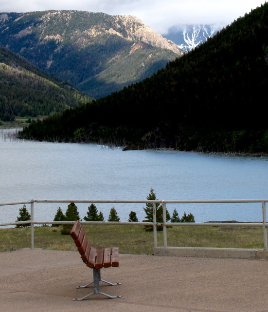 The "Upstream" View from the Quake Lake Visitor's Center Atop the Slide