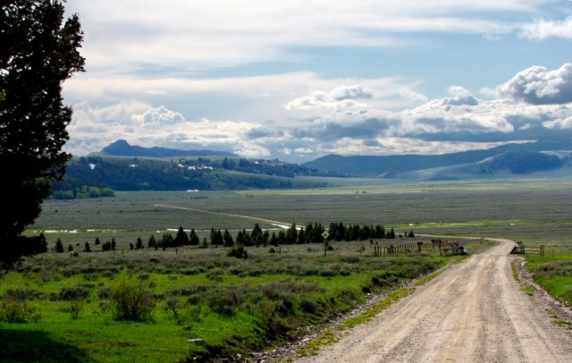 Road From Red Rock Pass Into Red Rock Lakes Valley