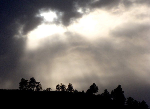 Evening Sunburst Over Wounded Knee Creek
