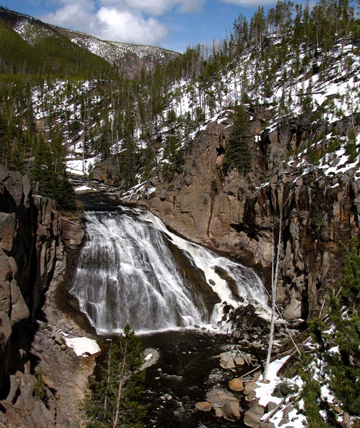 Gibbon Falls Miraculously in the Sun