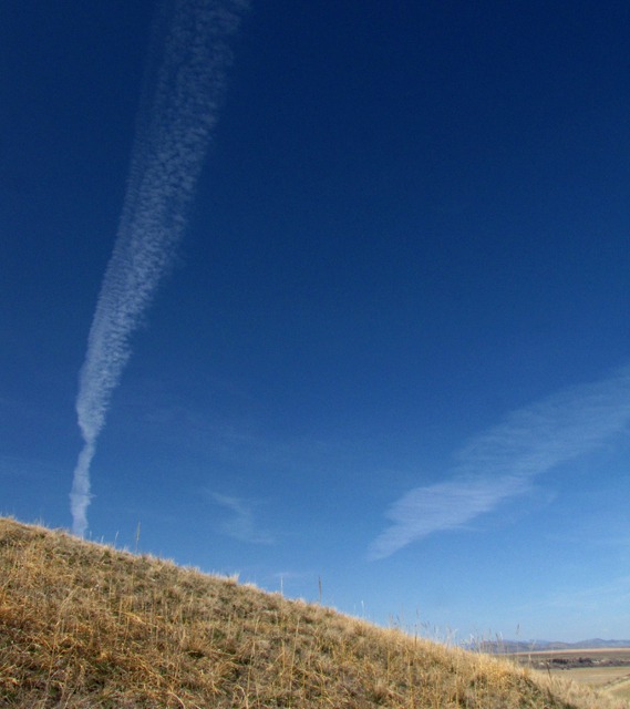 Contrails Over Ridge and Valley