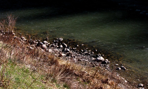 Canyon Shadows at Water's Edge, Madison River MT