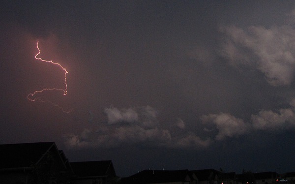 Lightning over the Rooftops