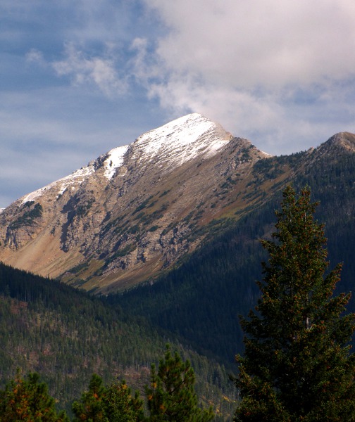 Snow Dusting on Swan Range Peak