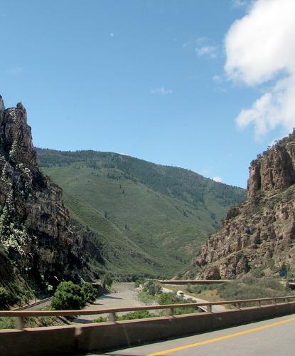 Glenwood Canyon Along the Colorado River on I-70