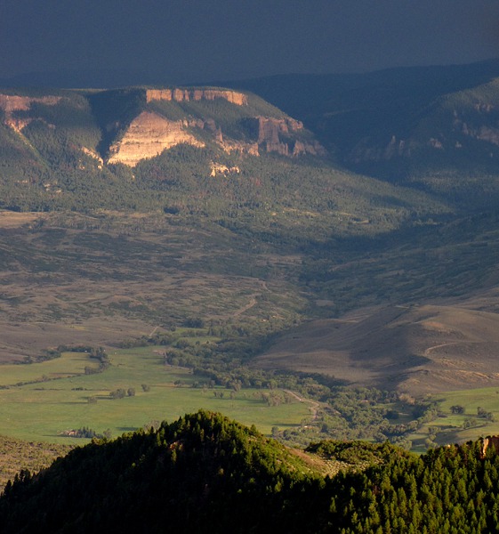 Evening Light On Butte from HW 92
