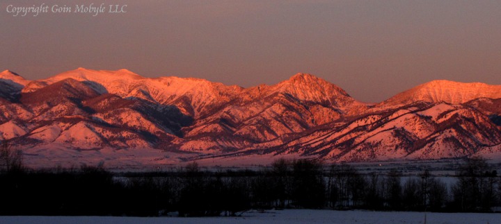 Alpenglow on the Bridger Range