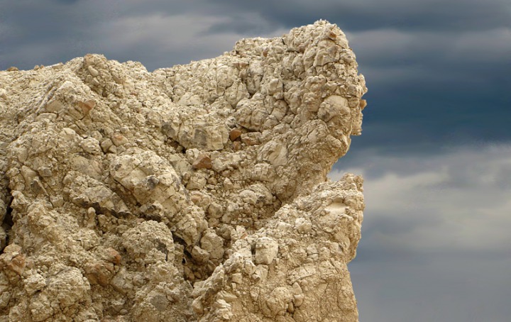 Conglomerate That Looks Like Petrified Mud Outcrop