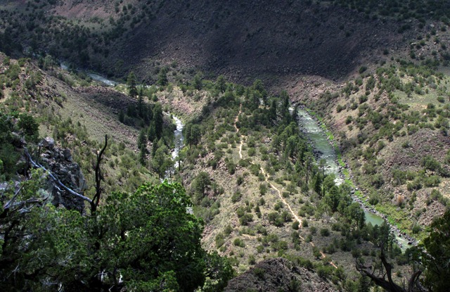 Confluence of the Rio Grande and Red River from La Junta Point