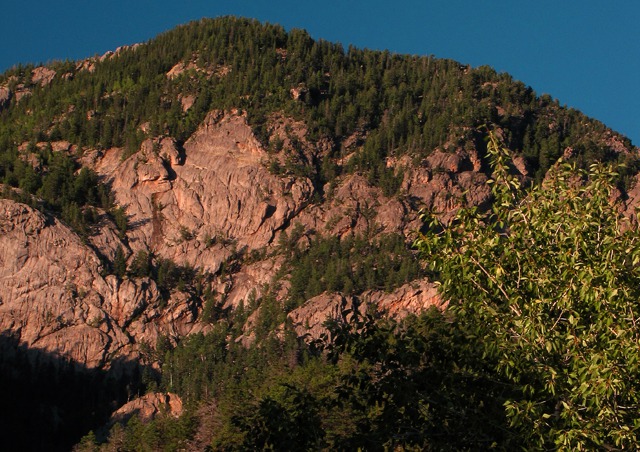 Mountain Beside Dave's Place in Late Sun