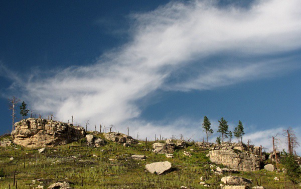Cloud Sweep Over Burned Ridge on Pennington County Road 233