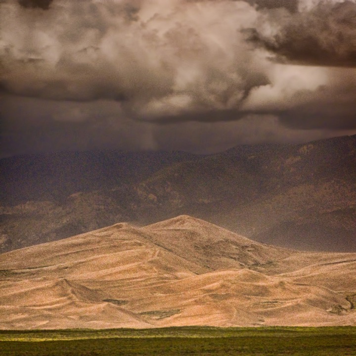 A Cloud Cap Floats Over the Dunes in an Afternoon Storm